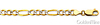 5mm 14K Gold White Pave Figaro Chain