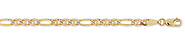 4mm 14K Gold White Pave Figamariner Chain