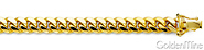 7mm Miami Cuban Link 14K Yellow Gold Chain Necklace