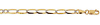 4.5mm 14K Gold White Pave Figaro