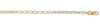 2.5mm 14K Gold White Pave Figaro Chain