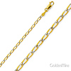 2.5mm 14K Gold Open Link (White Pave) Chain