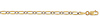 3mm 14K Gold White Pave Figaro Chain