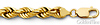 10mm 14K Gold Diamond Cut Rope