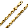 6mm 14K Gold Diamond Cut Rope Chain