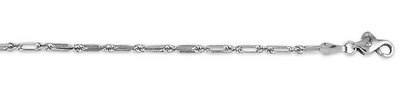 2.5mm Milano Rope 14K White Gold Chain