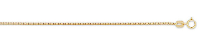 0.8mm Box 18K Yellow Gold Chain Necklace