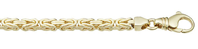 4.5mm 14K Gold Byzantine Chain