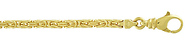 3mm 14K Gold Byzantine Chain