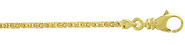 2mm 14K Gold Byzantine Chain