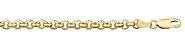4mm 14K Gold Rolo Link Chain