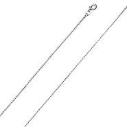 Platinum Micro Rolo Link Chain
