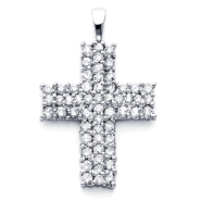 14k Diamond Cross (0.92 ctw)