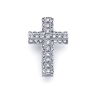 14K White Gold Diamond Cross Pendant (0.51 ctw)