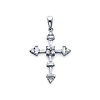 18K Arrow Diamond Edge Cross (0.42 ctw)