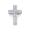 18K Invisible Set Diamond Cross Pendant (0.68 ctw)
