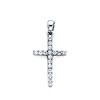 18K White Gold Diamond Cross Pendant (0.12 ctw)