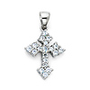 14K Arrow Diamond Edge Cross (0.28 ctw)