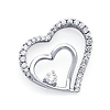 18K Double Heart Diamond Pendant (0.38 ctw)