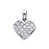 Invisible Set Diamond Heart Pendant (0.36 ctw)