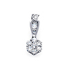 18K White Gold Diamond Flower Pendant (0.40 ctw)