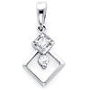 18K 2 Stone Diamond Pendant (0.06 ctw)