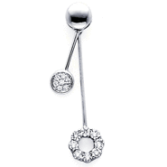 18K White Gold Fancy Diamond Pendant (0.16 ctw)