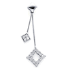 18K White Gold Fancy Diamond Pendant (0.22 ctw)