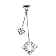 18K White Gold Fancy Diamond Pendant (0.22 ctw)