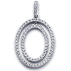 14K Oval Shape Diamond Pendant (0.45 ctw)