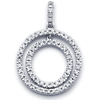 14K White Gold Diamond Circle Pendant (0.47 ctw)