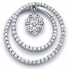 14K White Gold Fancy Diamond Pendant (0.83 ctw)