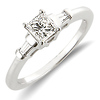 3 Stone Princess Cut Bridal Engagement Ring (0.50 ctw)