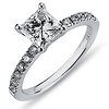 14K Nouveau Princess Cut Engagement Ring (1.25 ctw)
