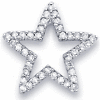 14K White Gold Diamond Star Pendant (0.48 ctw)