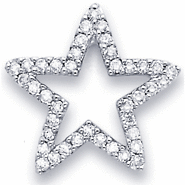 14K White Gold Diamond Star Pendant (0.48 ctw)