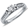 14K Round Cut Channel Set Engagement Ring (0.50 ctw)