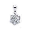 14K White Gold Flower Pendant (0.20 ctw)