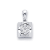 18K White Gold Diamond Stone Pendant (0.31 ctw)