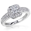 14K Princess Cut Invisible Set Engagement Ring (0.50 ctw)