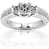 Three-Stone Asscher Cut Engagement Ring (0.98 ctw)