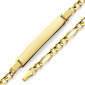 4mm Figaro ID Bracelet