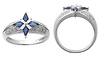 Sapphire and Diamond Star Ring