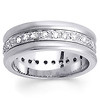 Diamond Wedding Band 14K White Gold 0.56 TCW