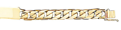 Curb Link 14k Yellow Gold ID Bracelet