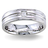 Diamond Wedding Band 14K White Gold 0.10 TCW