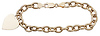 14K Heart Tag Bracelet