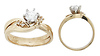 14kt Yellow Gold CZ Wedding Ring Set