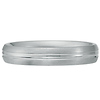 4mm 14K White Gold Satin Designer Comfort Fit Band