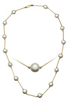 Pearl Necklace in 14K Yellow Gold